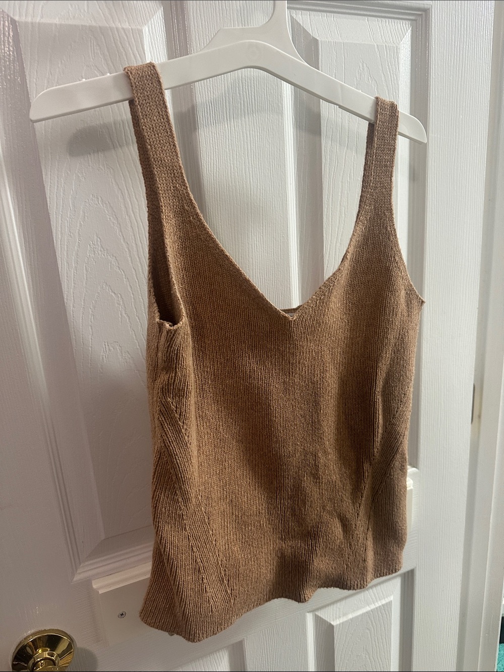 Old Navy Camel Brown V-Neck Knit Tank